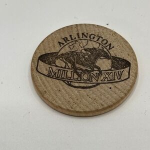 Arlington Park Million‎ XIV Wooden Nickel Horse Racing Souvenir Token